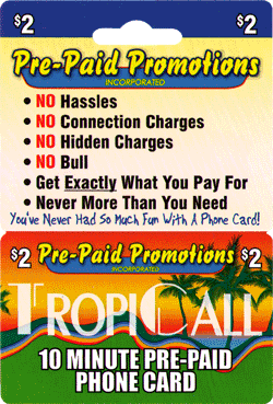 TropiCall Pre-Paid Phone Card